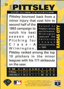 1995 Collector's Choice #31 Jim Pittsley Back