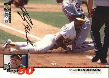 1995 Collector's Choice - Silver Signature #53 Rickey Henderson Front