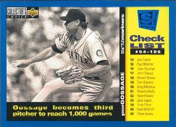 1995 Collector's Choice SE #262 Goose Gossage Front