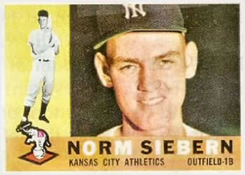 1960 Topps #11 Norm Siebern Front