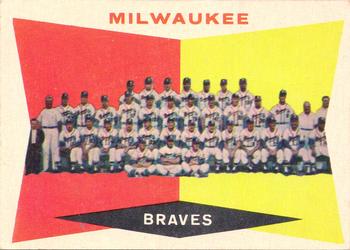 1960 Topps #381 Milwaukee Braves Front