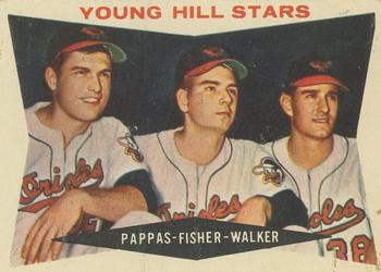 1960 Topps #399 Young Hill Stars (Milt Pappas / Jack Fisher / Jerry Walker) Front