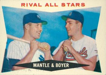 1960 Topps #160 Rival All Stars (Mickey Mantle / Ken Boyer) Front