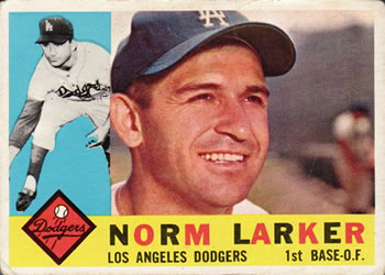 1960 Topps #394 Norm Larker Front