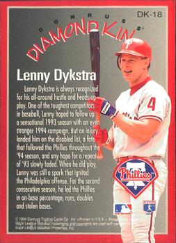 1995 Donruss - Diamond Kings #DK-18 Lenny Dykstra Back