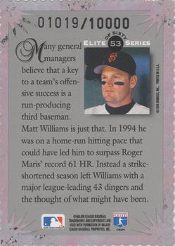 1995 Donruss - Elite Series #53 Matt Williams Back