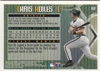 1995 Finest #60 Chris Hoiles Back