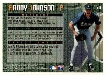 1995 Finest #76 Randy Johnson Back