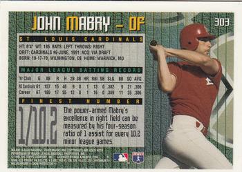 1995 Finest #303 John Mabry Back