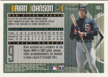 1995 Finest #321 Brian Johnson Back