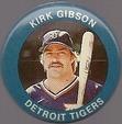 1984 Fun Foods Pins #21 Kirk Gibson Front