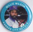 1984 Fun Foods Pins #82 Willie Wilson Front