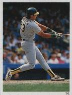 1990 Red Foley Stickers #14 Jose Canseco Front