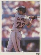 1993 Red Foley Stickers #110 Will Clark Front