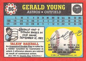 1989 Topps UK Minis #86 Gerald Young Back
