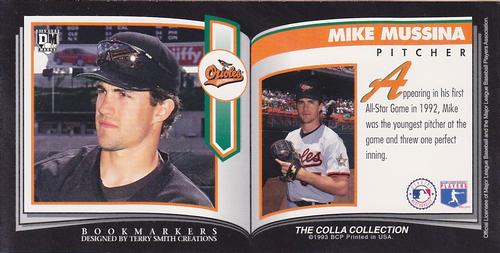 1993 Diamond Marks Bookmarkers #NNO Mike Mussina Back