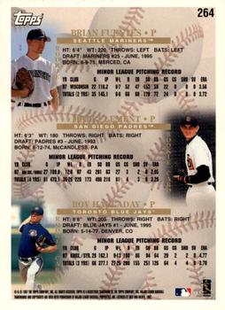 1998 Topps - Inaugural Devil Rays #264 Brian Fuentes / Matt Clement / Roy Halladay Back