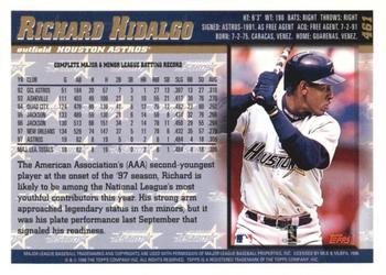 1998 Topps - Inaugural Diamondbacks #461 Richard Hidalgo Back
