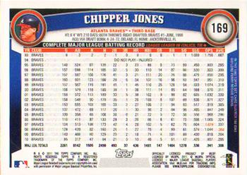 2011 Topps #169 Chipper Jones Back