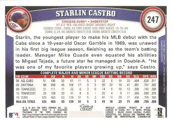 2011 Topps #247 Starlin Castro Back