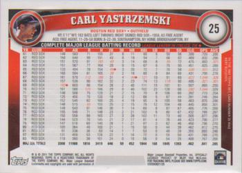2011 Topps #25 Carl Yastrzemski Back