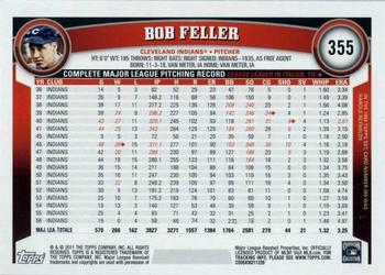 2011 Topps #355 Bob Feller Back