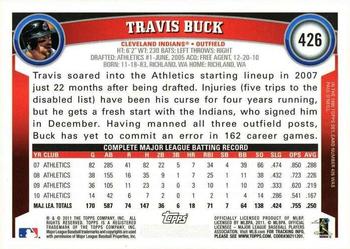 2011 Topps #426 Travis Buck Back
