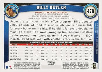 2011 Topps #470 Billy Butler Back