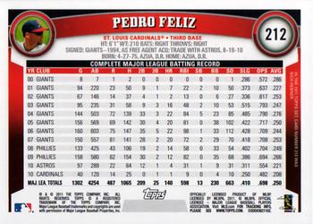 2011 Topps #212 Pedro Feliz Back