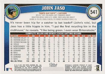 2011 Topps #541 John Jaso Back