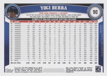 2011 Topps #90 Yogi Berra Back