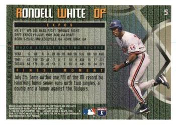 1995 Finest - Refractors #5 Rondell White Back