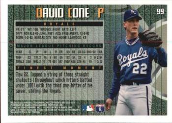 1995 Finest - Refractors #99 David Cone Back