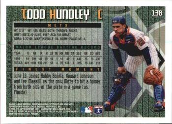 1995 Finest - Refractors #138 Todd Hundley Back