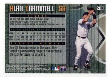 1995 Finest - Refractors #203 Alan Trammell Back