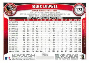 2011 Topps - Diamond Anniversary #123 Mike Lowell Back