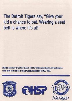 1989 Detroit Tigers Police #21 Guillermo Hernandez Back