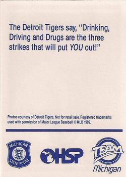 1989 Detroit Tigers Police #9 Fred Lynn Back