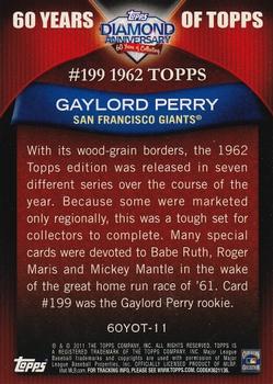2011 Topps - 60 Years of Topps #60YOT-11 Gaylord Perry Back
