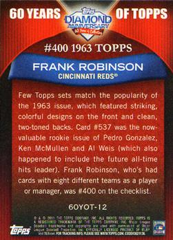 2011 Topps - 60 Years of Topps #60YOT-12 Frank Robinson Back