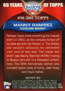 2011 Topps - 60 Years of Topps #60YOT-50 Manny Ramirez Back