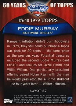 2011 Topps - 60 Years of Topps #60YOT-87 Eddie Murray Back