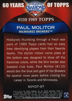 2011 Topps - 60 Years of Topps #60YOT-97 Paul Molitor Back