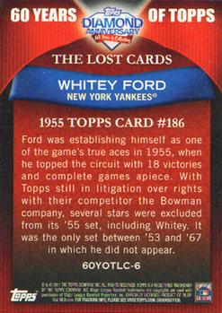 2011 Topps - 60 Years of Topps: The Lost Cards #60YOTLC-6 Whitey Ford Back