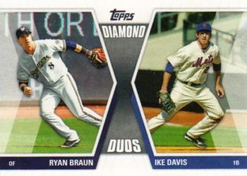 2011 Topps - Diamond Duos (Series 1) #DD-BD Ryan Braun / Ike Davis Front