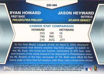 2011 Topps - Diamond Duos (Series 1) #DD-HH Ryan Howard / Jason Heyward Back