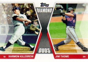 2011 Topps - Diamond Duos (Series 1) #DD-KT Harmon Killebrew / Jim Thome Front