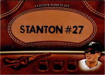 2011 Topps - Manufactured Glove Leather Nameplates #MGL-MS Mike Stanton Front