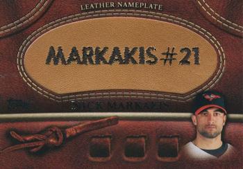 2011 Topps - Manufactured Glove Leather Nameplates #MGL-NM Nick Markakis Front
