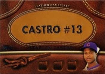 2011 Topps - Manufactured Glove Leather Nameplates #MGL-SC Starlin Castro Front